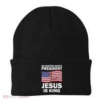No Matter WhoS President Jesus Is King Beanie thumb 0