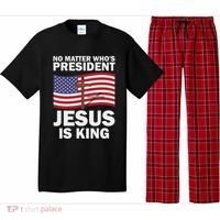 No Matter WhoS President Jesus Is King Pajama Set thumb 0