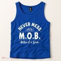 Never Mess With The Mob Gift Mother Of The Bride Mom Wedding Funny Gift Tank Top thumb 2