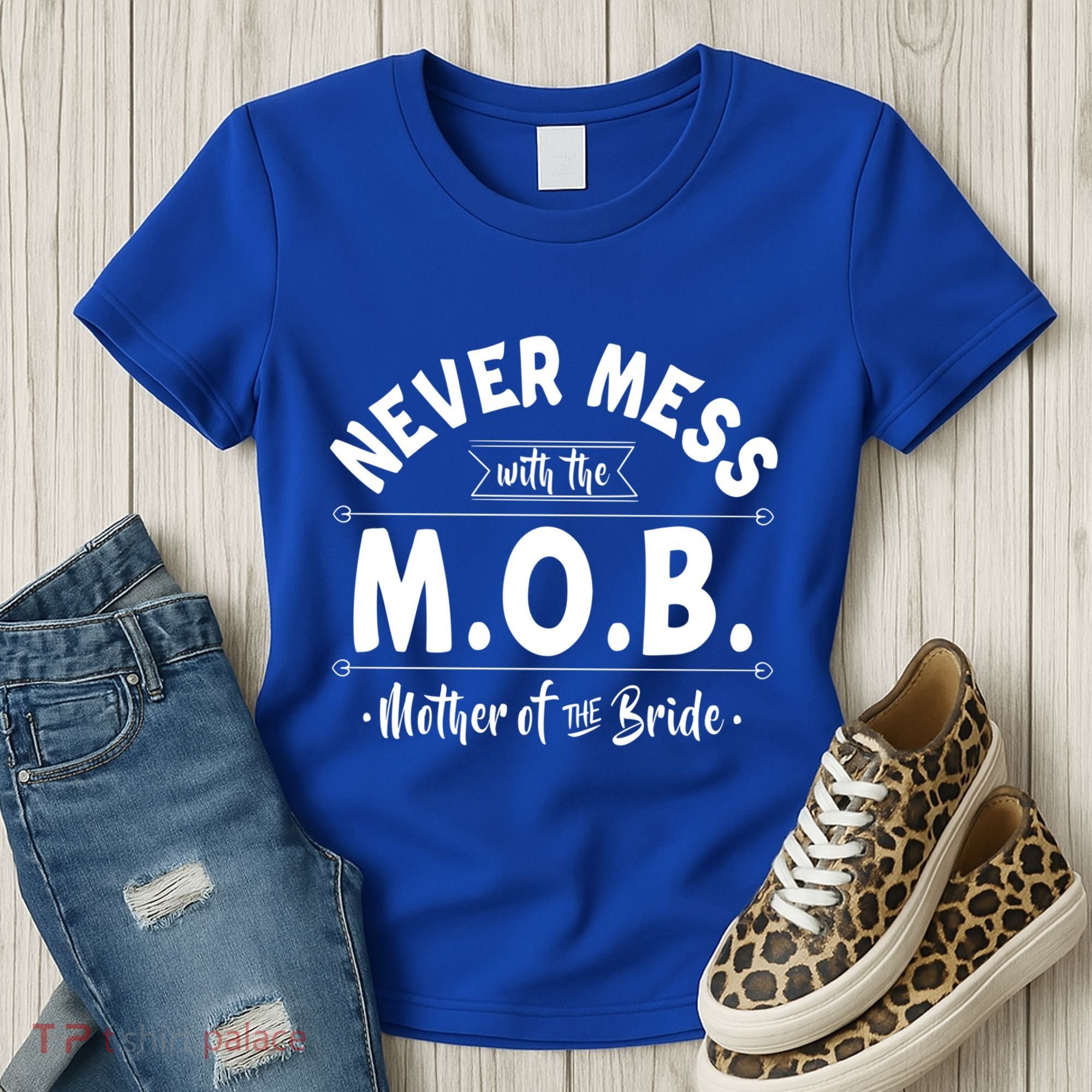 Never Mess With The Mob Gift Mother Of The Bride Mom Wedding Funny Gift Women's T-Shirt
