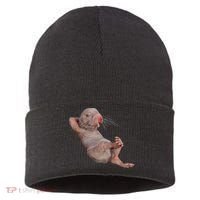 Naked Molerat Zookeeper Safari Animal Lover Mole Rat Sustainable Knit Beanie thumb 0