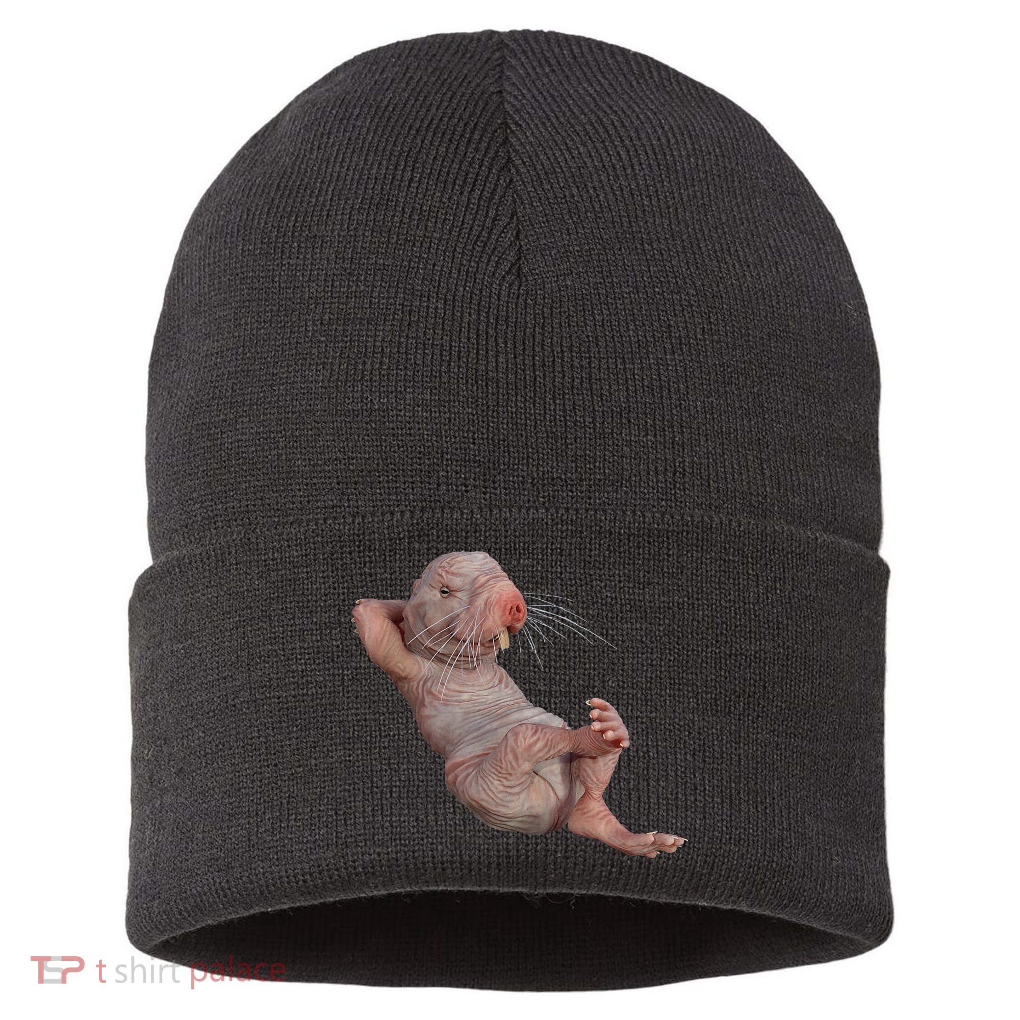 Naked Molerat Zookeeper Safari Animal Lover Mole Rat Sustainable Knit Beanie
