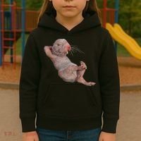 Naked Molerat Zookeeper Safari Animal Lover Mole Rat Kids Hoodie thumb 3