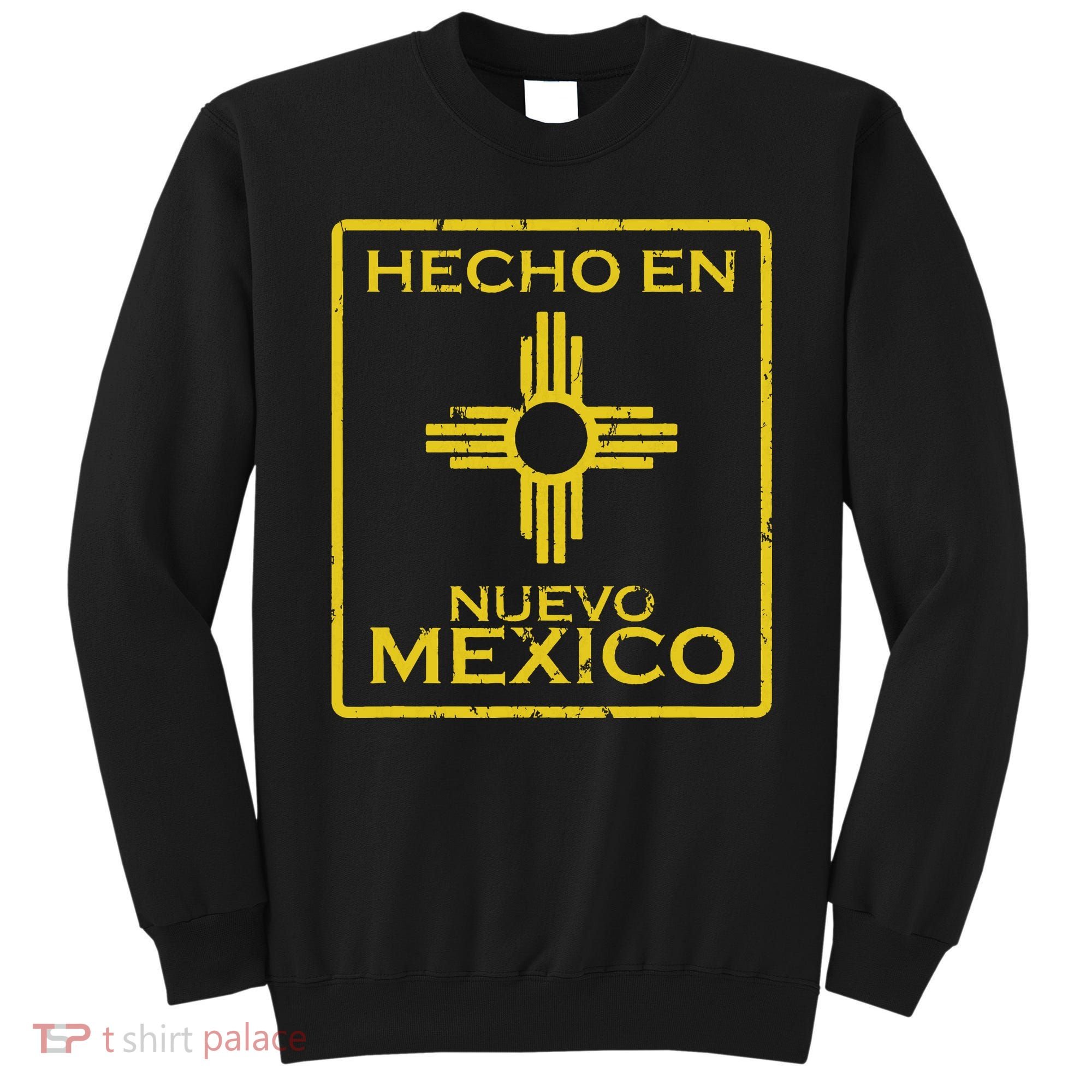 New Mexico Zia Symbol Distressed Hecho En New Mexico Sweatshirt