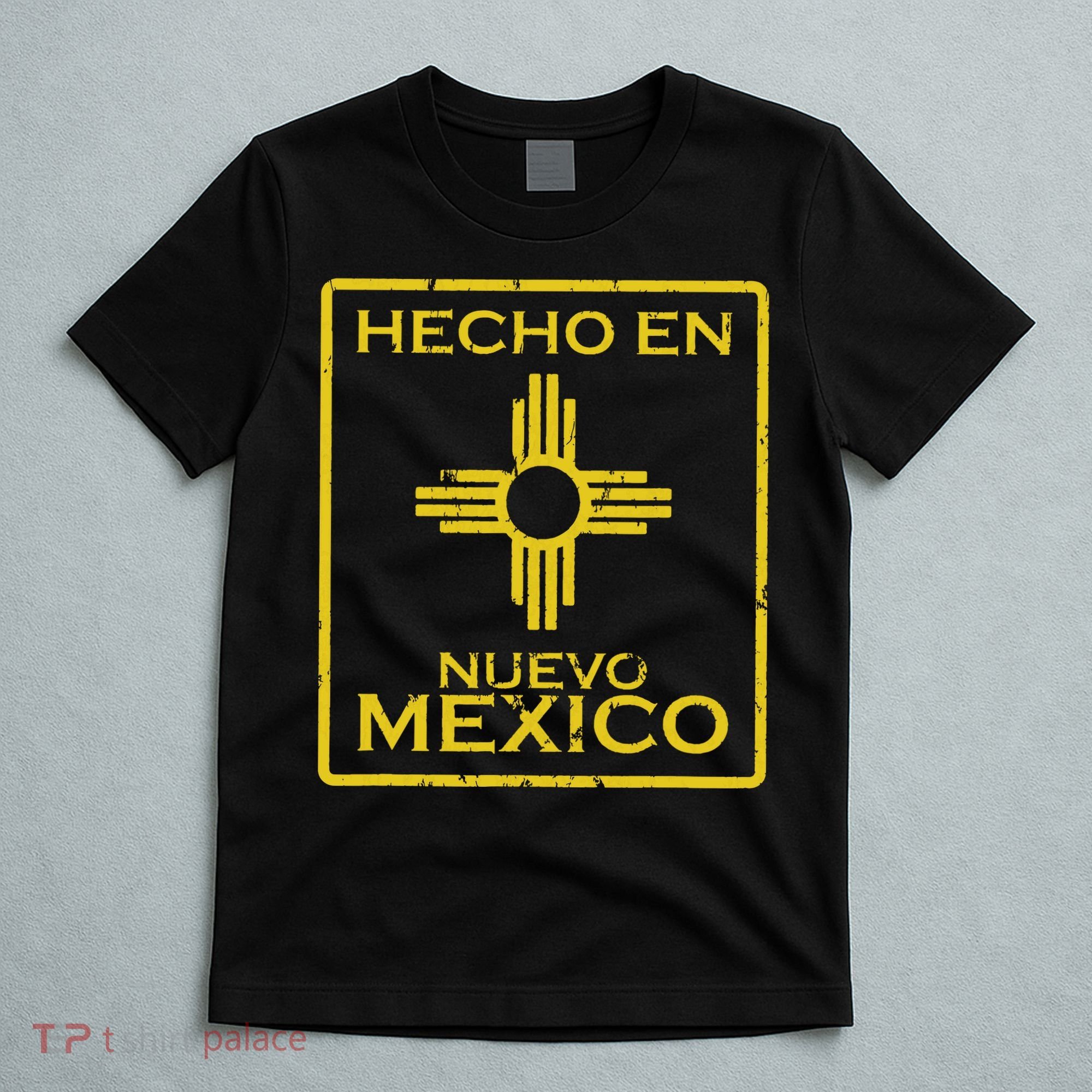 New Mexico Zia Symbol Distressed Hecho En New Mexico T-Shirt