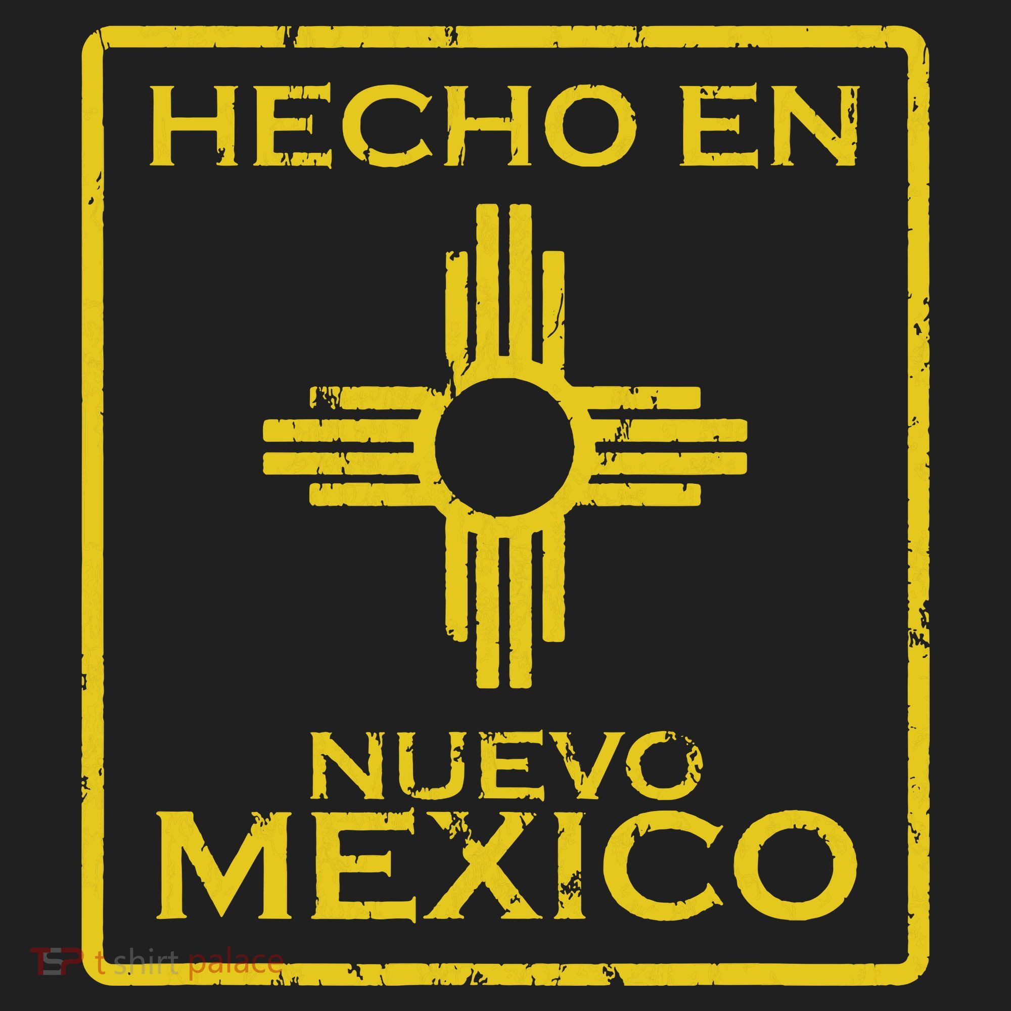 New Mexico Zia Symbol Distressed Hecho En New Mexico Beanie