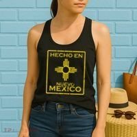 New Mexico Zia Symbol Distressed Hecho En New Mexico Women's Tank Top thumb 2