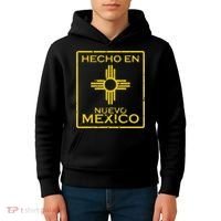 New Mexico Zia Symbol Distressed Hecho En New Mexico Kids Hoodie thumb 4