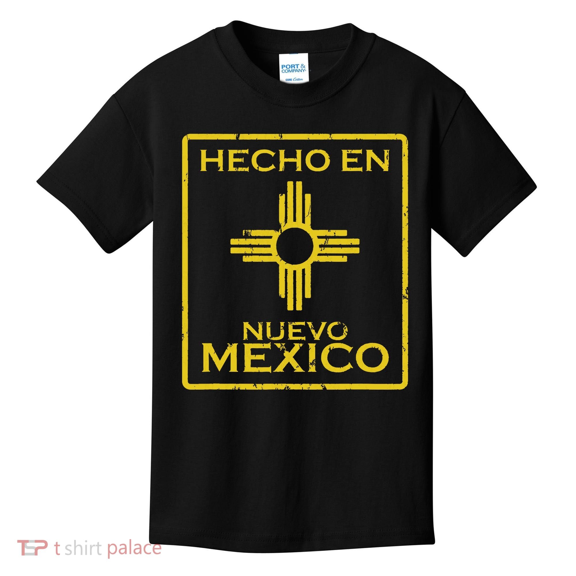 New Mexico Zia Symbol Distressed Hecho En New Mexico Kids T-Shirt
