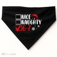 Nice Naughty 67 Funny Christmas USA-Made Doggie Bandana thumb 0