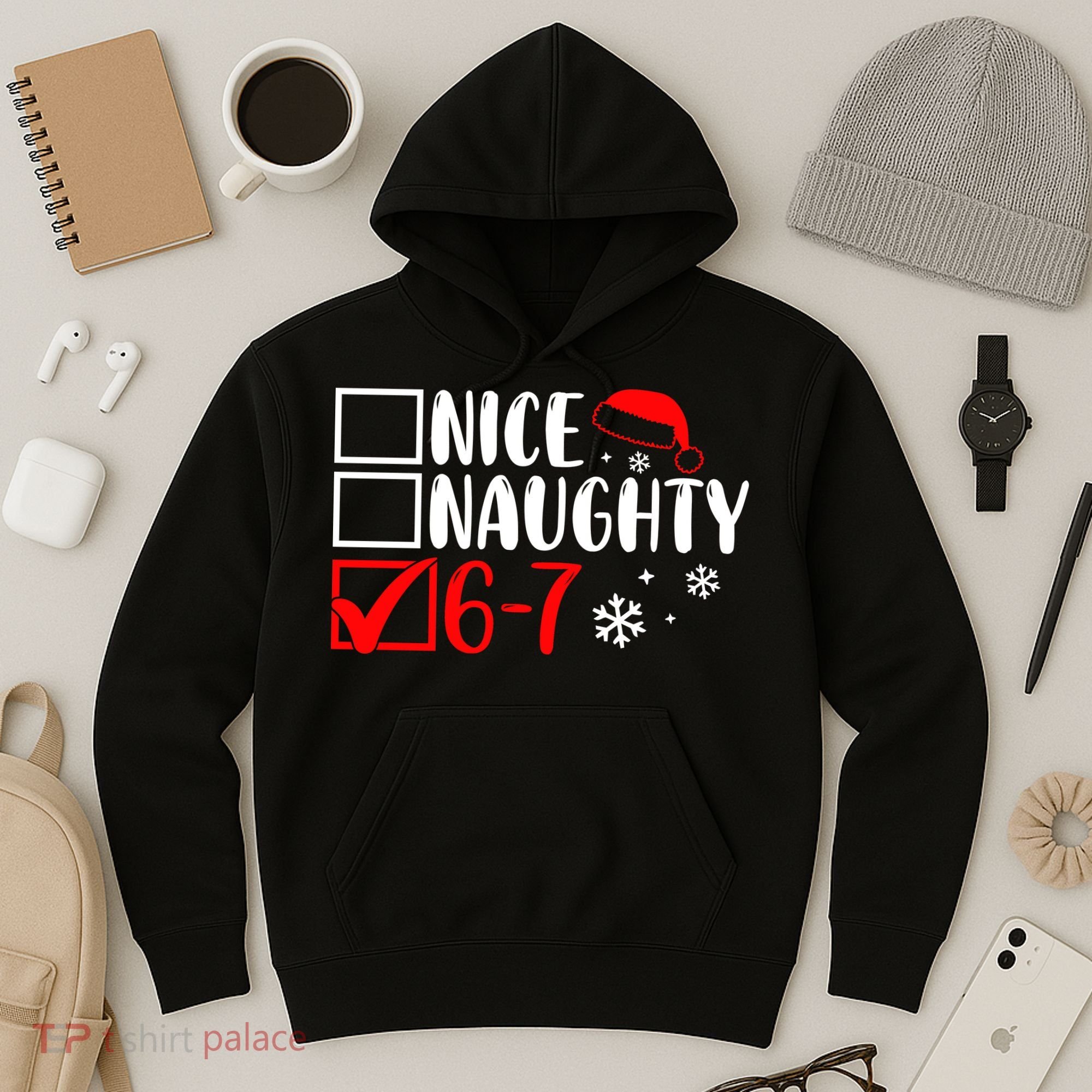 Nice Naughty 67 Funny Christmas Hoodie
