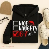 Nice Naughty 67 Funny Christmas Hoodie thumb 4