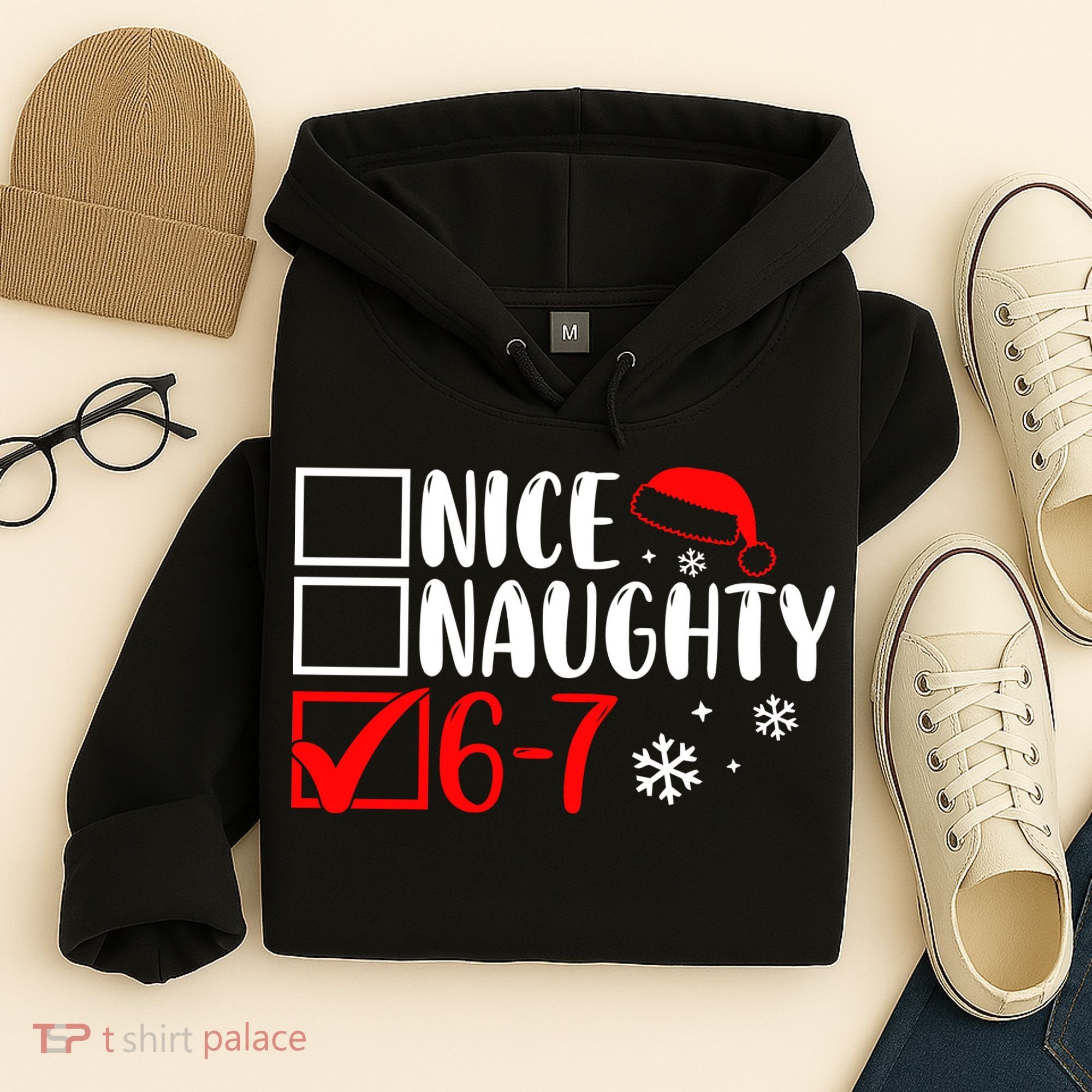 Nice Naughty 67 Funny Christmas Hoodie