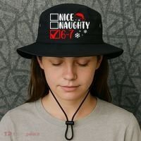 Nice Naughty 67 Funny Christmas Bucket Hat thumb 3