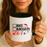 Nice Naughty 67 Funny Christmas Coffee Mug thumb 3