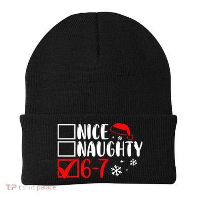 Nice Naughty 67 Funny Christmas Beanie