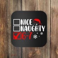 Nice Naughty 67 Funny Christmas Coaster thumb 0