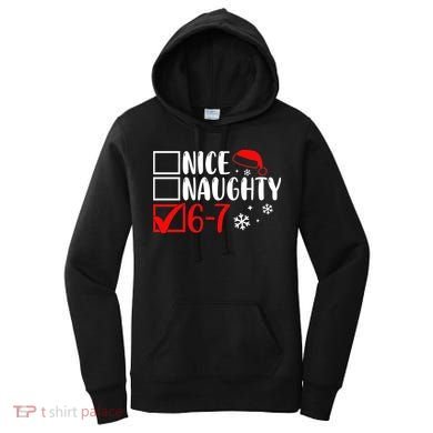 Nice Naughty 67 Funny Christmas Women's Hoodie