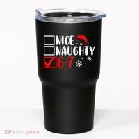Nice Naughty 67 Funny Christmas Tumbler thumb 0
