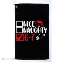 Nice Naughty 67 Funny Christmas Golf Towel thumb 0
