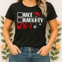 Nice Naughty 67 Funny Christmas Women's T-Shirt thumb 2