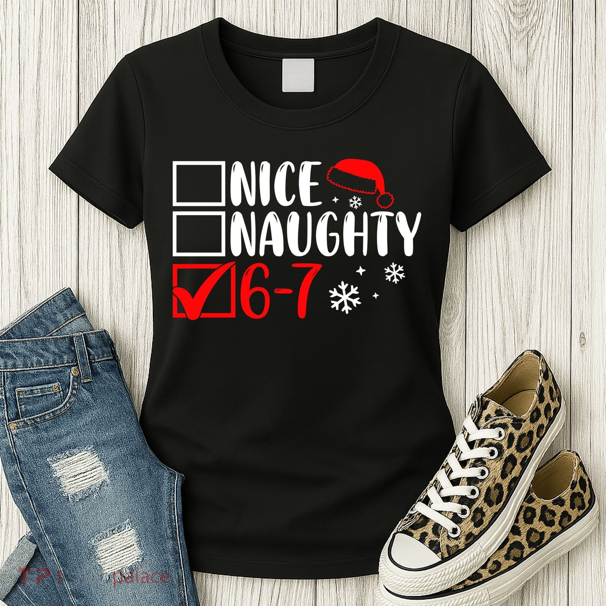 Nice Naughty 67 Funny Christmas Women's T-Shirt