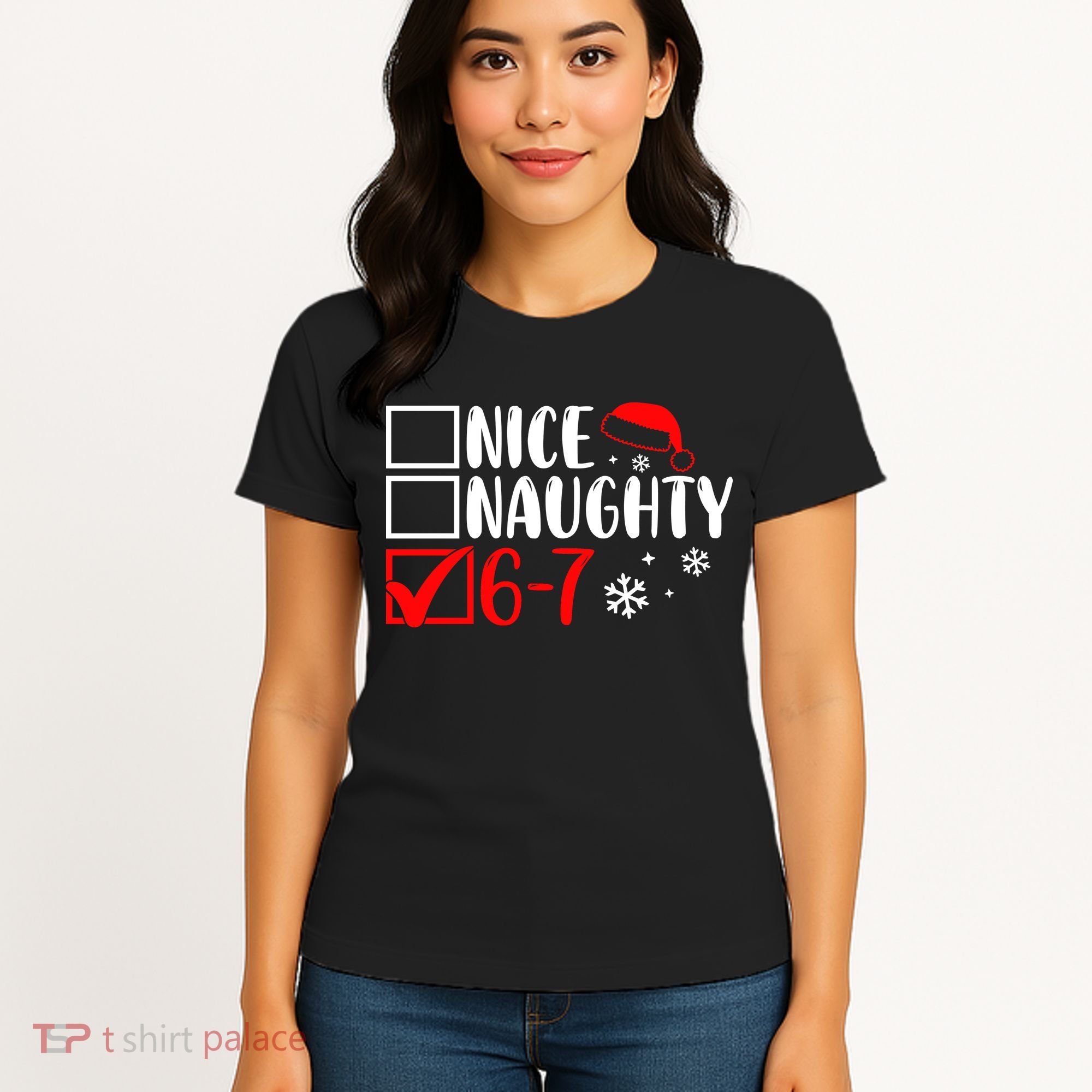 Nice Naughty 67 Funny Christmas Women's T-Shirt