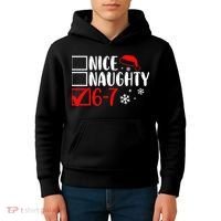 Nice Naughty 67 Funny Christmas Kids Hoodie thumb 4
