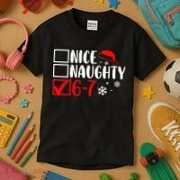 Nice Naughty 67 Funny Christmas Kids T-Shirt thumb 3