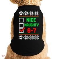 Nice Naughty 6-7 67 Meme Ugly Christmas Doggie Tank thumb 0