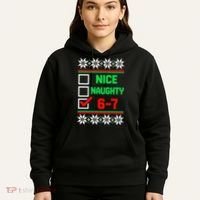 Nice Naughty 6-7 67 Meme Ugly Christmas Hoodie thumb 5