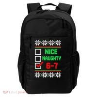 Nice Naughty 6-7 67 Meme Ugly Christmas Backpack thumb 0