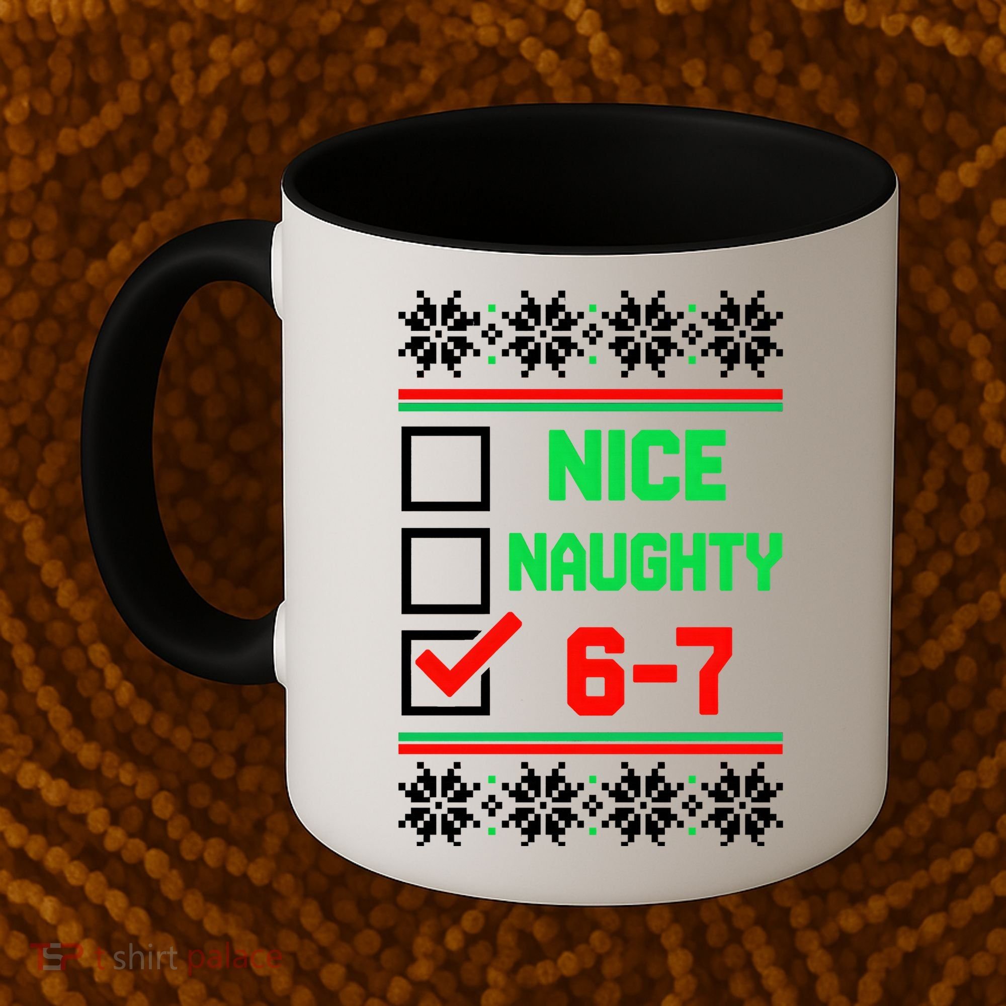 Nice Naughty 6-7 67 Meme Ugly Christmas Coffee Mug