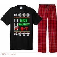 Nice Naughty 6-7 67 Meme Ugly Christmas Pajama Set thumb 0