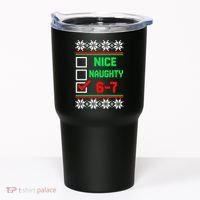 Nice Naughty 6-7 67 Meme Ugly Christmas Tumbler thumb 0