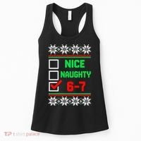 Nice Naughty 6-7 67 Meme Ugly Christmas Women's Tank Top thumb 0