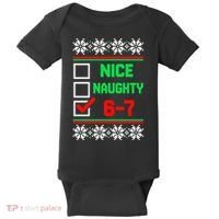 Nice Naughty 6-7 67 Meme Ugly Christmas Baby Bodysuit thumb 0