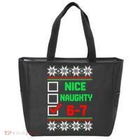 Nice Naughty 6-7 67 Meme Ugly Christmas Tote Bag thumb 0