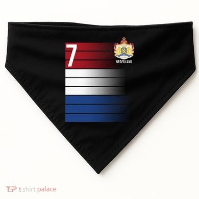 Nederland Number 7 Flag Logo USA-Made Doggie Bandana
