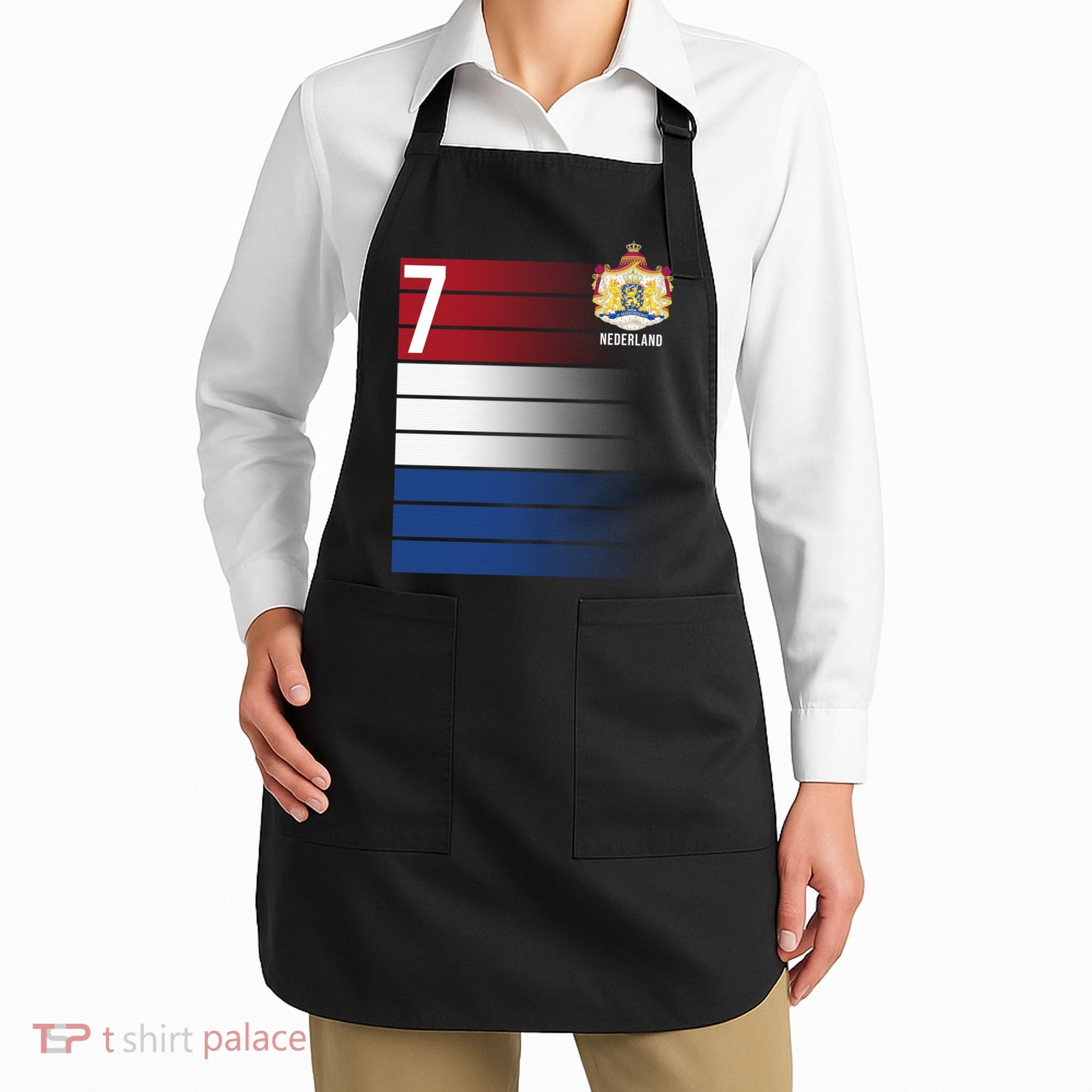 Nederland Number 7 Flag Logo Apron