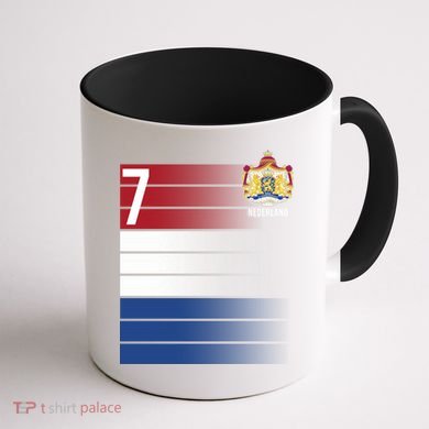 Nederland Number 7 Flag Logo Coffee Mug back