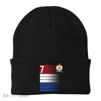 Nederland Number 7 Flag Logo Beanie