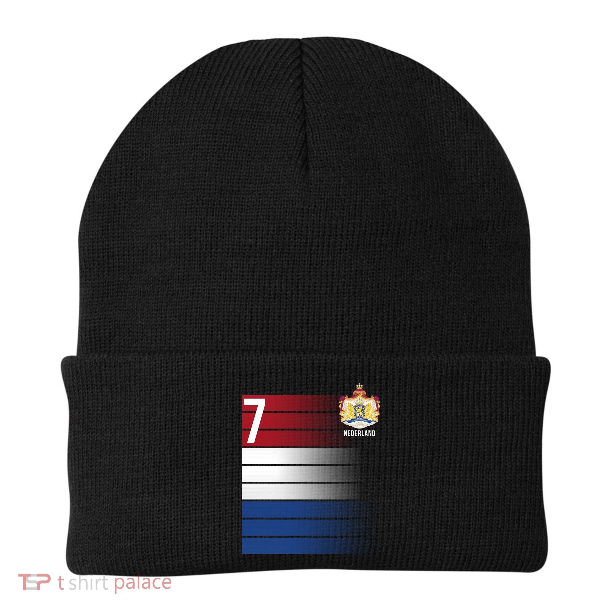 Nederland Number 7 Flag Logo Beanie