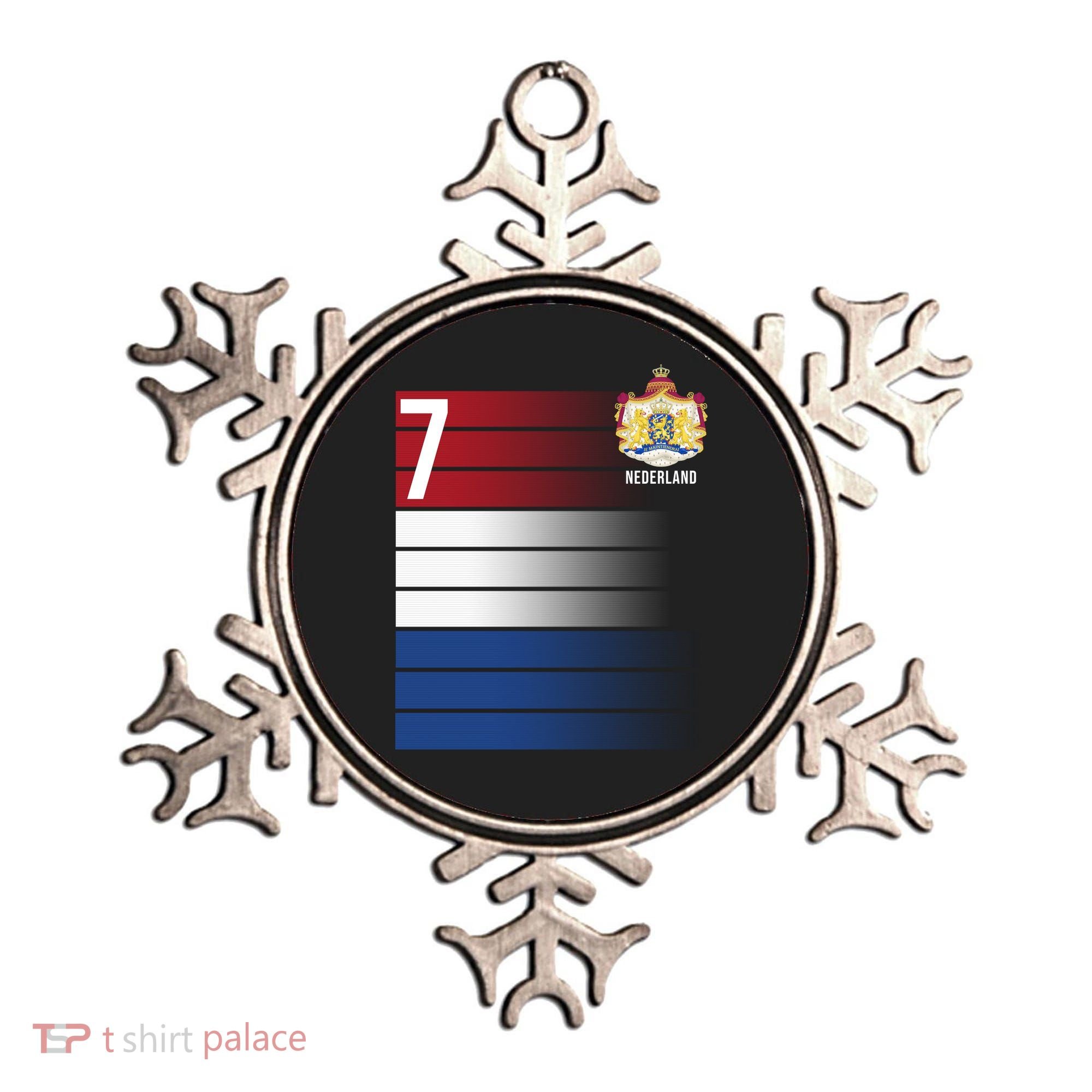 Nederland Number 7 Flag Logo Ornament