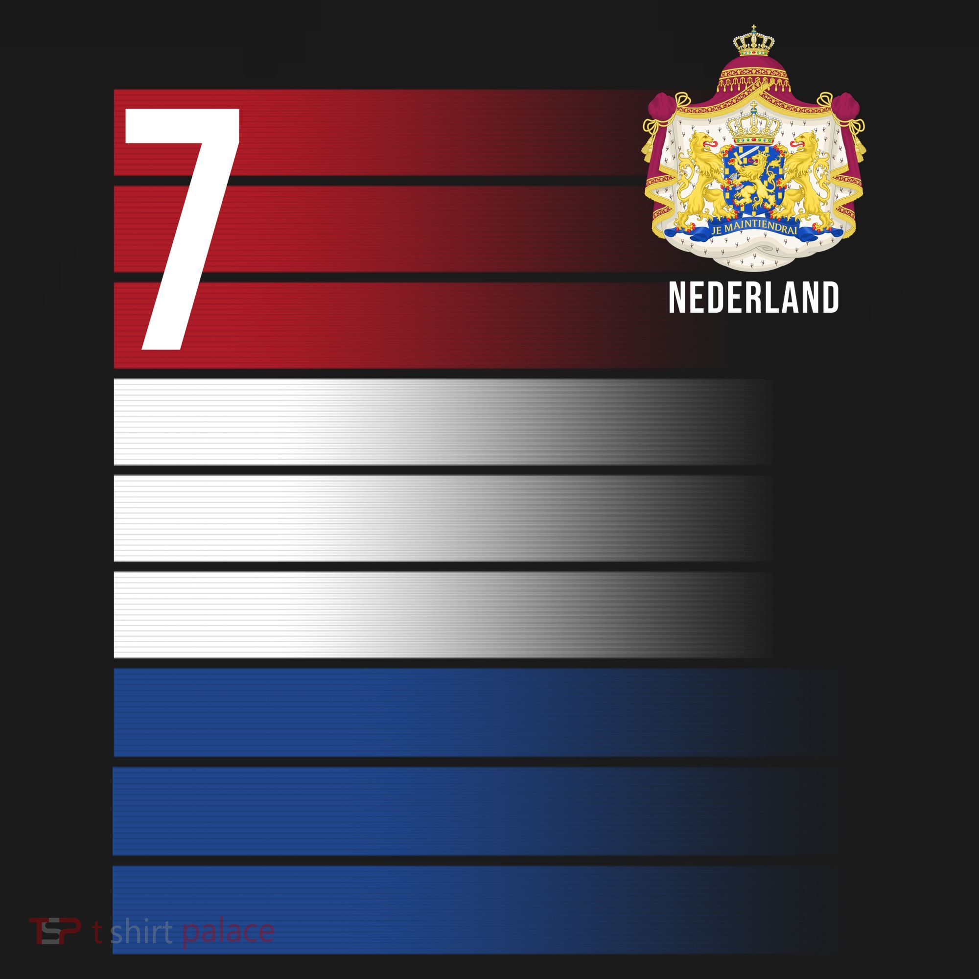 Nederland Number 7 Flag Logo Ornament