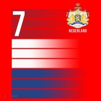 Nederland Number 7 Flag Logo Santa Hat thumb 1