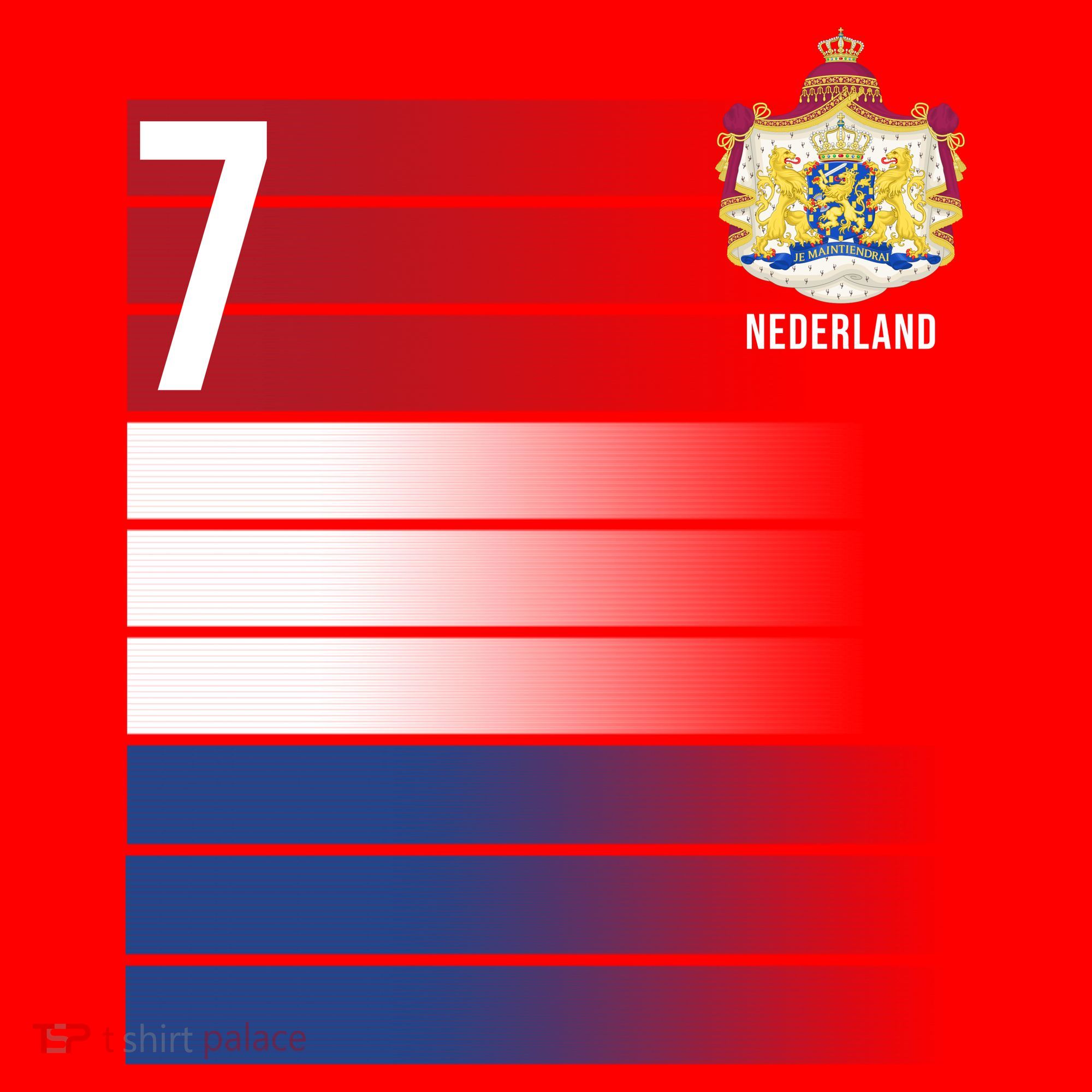 Nederland Number 7 Flag Logo Santa Hat
