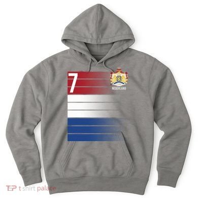 Nederland Number 7 Flag Logo Hoodie