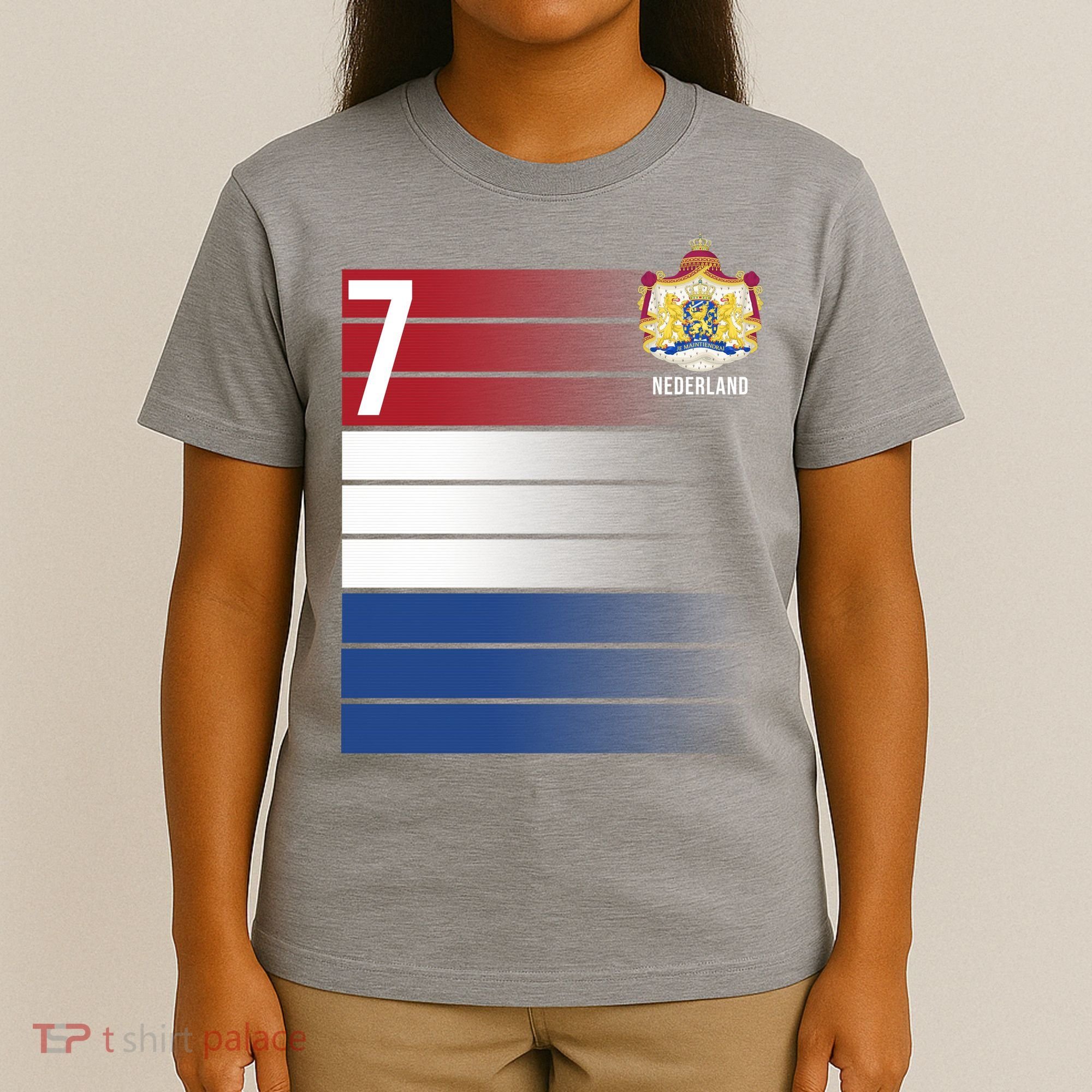 Nederland Number 7 Flag Logo T-Shirt