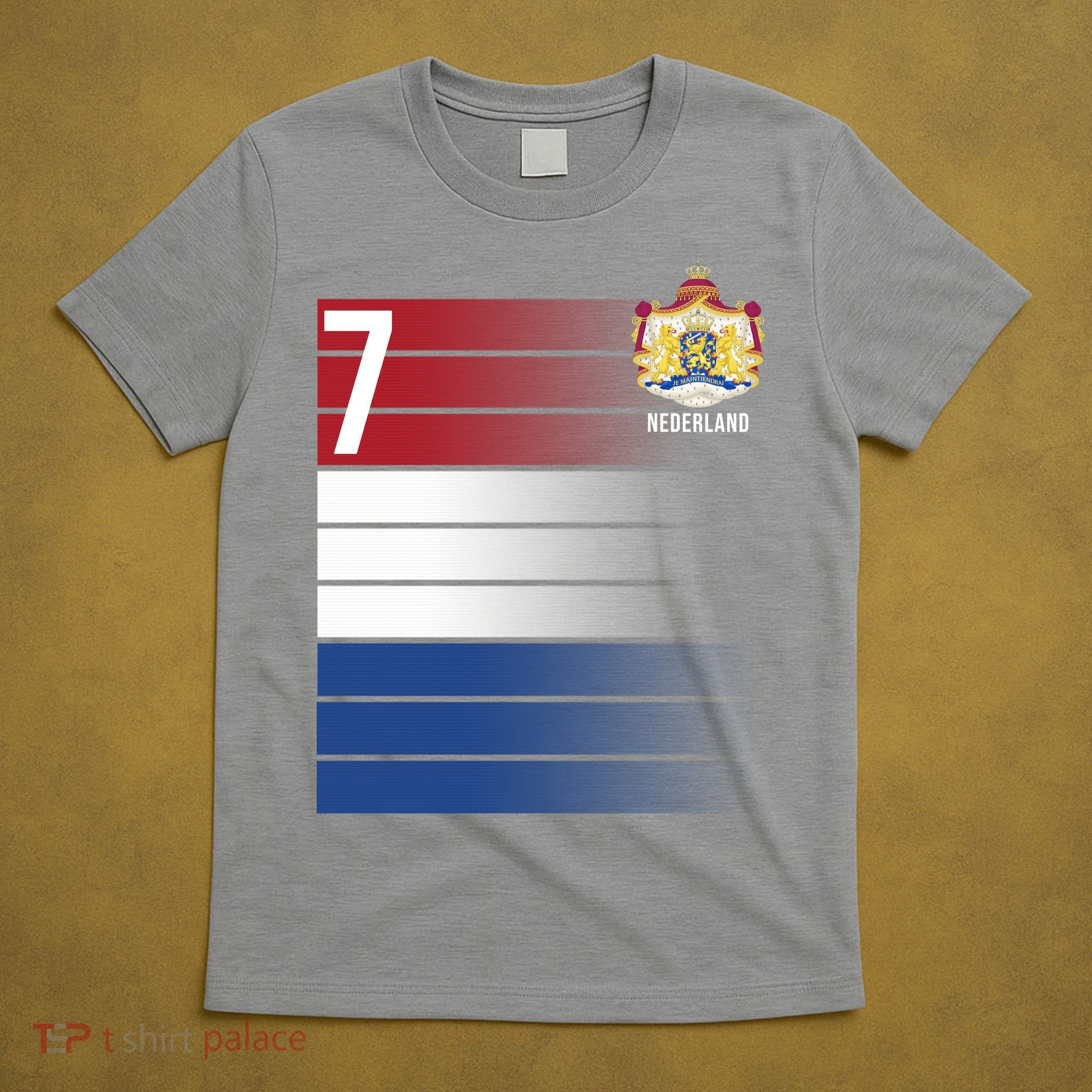 Nederland Number 7 Flag Logo T-Shirt